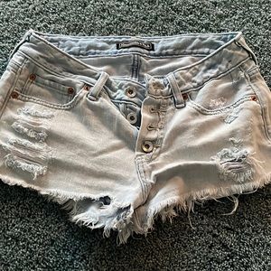 Low rise jean shorts